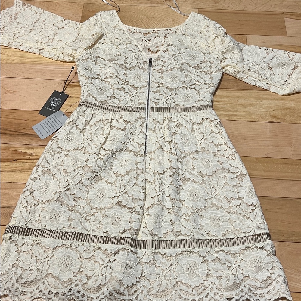 Vince Camuto Cream Lace Dress - Picture 9 of 16